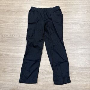 3 for $6 Style & Co Womens Petite 8P Black Comfort Tie Waist Twill Ankle Pants